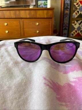 Native Black Sunglasses with Purple Mirror Lenses